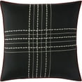 thumbnail image 3 of Nanshing Vina 7 Piece Contemporary Striped Comforter Set, Black Red, California King, 3 of 5