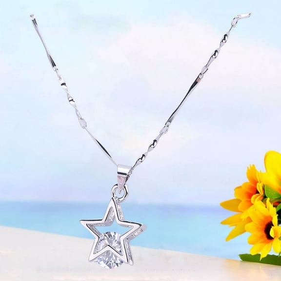 LABSERRON 1Pcs Star Chain Necklace Fashion Accessory present Item For Anniversaries And Graduations