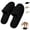 Black, variant on Mfakffe Womens Ultra-Soft Fuzzy Open Toe Cushioned Slippers Crossband Upper & Memory Foam Insole for Cozy Non-slip Walking Shoes
