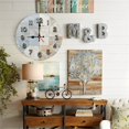 thumbnail image 4 of Marble Tile Clock Wall Decor Home Decor 10-Inch Silent Wooden Wall Clock, Battery Operated (AA Batteries Not Included), Artistic Home Decor, 4 of 7