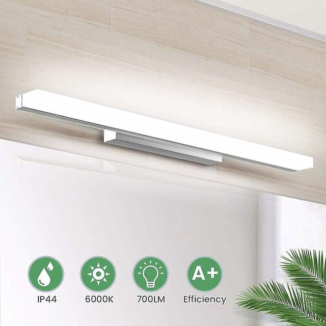 Led Mirror Lamp 40Cm, Bathroom Wall Lamp 700Lm 8W 6000K Mirror Lamp For Bathroom Led Mirror Ip44 Led Wall Lamp Modern Bathroom Lamp Neutral White (Wit