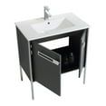 thumbnail image 2 of Fine Fixtures  Oakville Bathroom Vanity  with White Ceramic Sink Onix Grey - Chrome Hardware 30 Inch, 2 of 9
