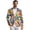Abstract Color Block, variant on Tropical Flower Leaves Polyester Men's Suit Coat with One Button, Regular Fit Elegant Slim Fit Casual Blazer for Men Suit Jacket Sport Coat for Business Casual