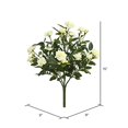 thumbnail image 2 of Vickerman FL171102 Mini Buisson Floral Rosa X5 Blanc - 15 Po., 2 of 2