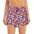 thumbnail image 2 of Pofeuu Skull daisy flower Print Women's Athletic Shorts Running Workout Shorts Tummy Control Quick Dry Gym Shorts with Pockets Double layer sports shorts-XX-Large, 2 of 7