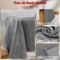 thumbnail image 3 of Mantel para decoración de mesa de fiesta, rectangular, efecto lino, resistente al agua y a las manchas (gris, 140 x 180 cm), 3 of 5