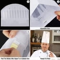 thumbnail image 3 of Gorro de chef desechable, 20 unidades, gorro de cocina ajustable para cocina, hogar, restaurante, catering, gorros de chef, gorros de cocina elásticos no tejidos (blanco), 3 of 5