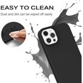thumbnail image 4 of iPhone 13 Pro Case, iPhone 13 Pro Cases, Soft Silicone Gel Rubber Bumper Phone Case with Anti-Slip Microfiber Lining Hard Back Shockproof Full-Body Protective Cover Case iPhone 13 Pro, Black, 4 of 7