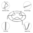 thumbnail image 4 of Soporte de vapor Uxcell 3 piezas 5.1" de diámetro, trivet de metal para cocinero, tono plateado (1.2"/2"/2.8" de alto), 4 of 6