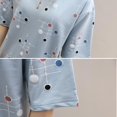thumbnail image 5 of CNKOO T-Shirt à Pois d'Été pour Femmes Manches Courtes Col Rond Tee-Shirt Ample Décontracté, 5 of 5