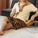 thumbnail image 5 of Balery Daisies Pantalones cortos de pijama de punto de algodón para hombre con cinturilla y bolsillos-XX-Large, 5 of 6
