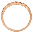 thumbnail image 4 of 0.1 ct Brilliant Round Cut Genuine Cultured Diamond VS1-VS2 J-K Solid Real 18K Rose Gold Stackable Engagement Designer Art Deco Dainty Promise Wedding BW/ size 6.5, 4 of 5