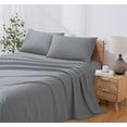 thumbnail image 2 of REJODA-Soft Microfiber Solid Sheets - Luxurious Microfiber Bed Sheets - Includes Flat Sheet, Fitted Sheet with Deep Pockets, & Pillowcases Stone King, 2 of 4