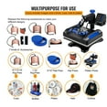 thumbnail image 6 of Blue Heat Press Machine 8 in 1, 15 x 15 Inches Sublimation Transfer Printer, Digital Precise LCD Control Printing, 360 Swing Away Vinyl Transfer Printer for T-Shirts, Canvas Bag, Pillow, Banner, 6 of 6