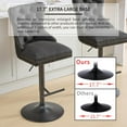 thumbnail image 5 of Swivel Bar Stools Set of 2, PU Leather Counter Height Bar Stools for Kitchen Island, Adjustable Bar Chairs Barstools, Tufted Back, Metal Base, 5 of 5
