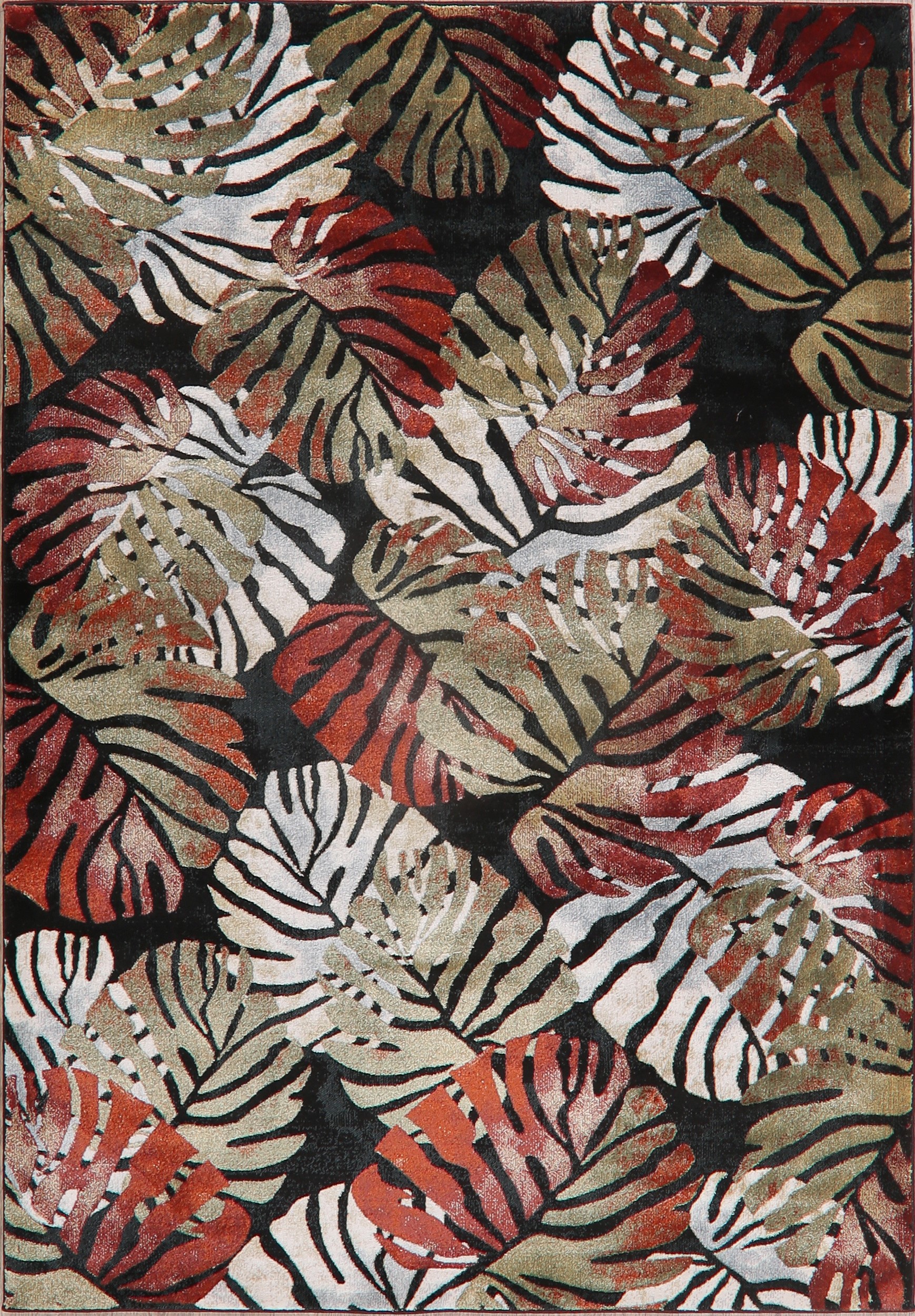 Tropical Nature Print Black Modern Area Rug 5x8 Walmart Canada