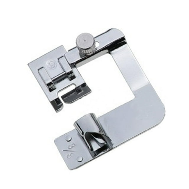 Prensatelas eléctricas portátiles de 6 tamaños para máquina de coser, herramienta para máquina de coser de Metal Tela de costura y artesanía plata Prensatelas de 3/8 de pulgada (dobladillo de 9 mm) Injueey HA4925-01