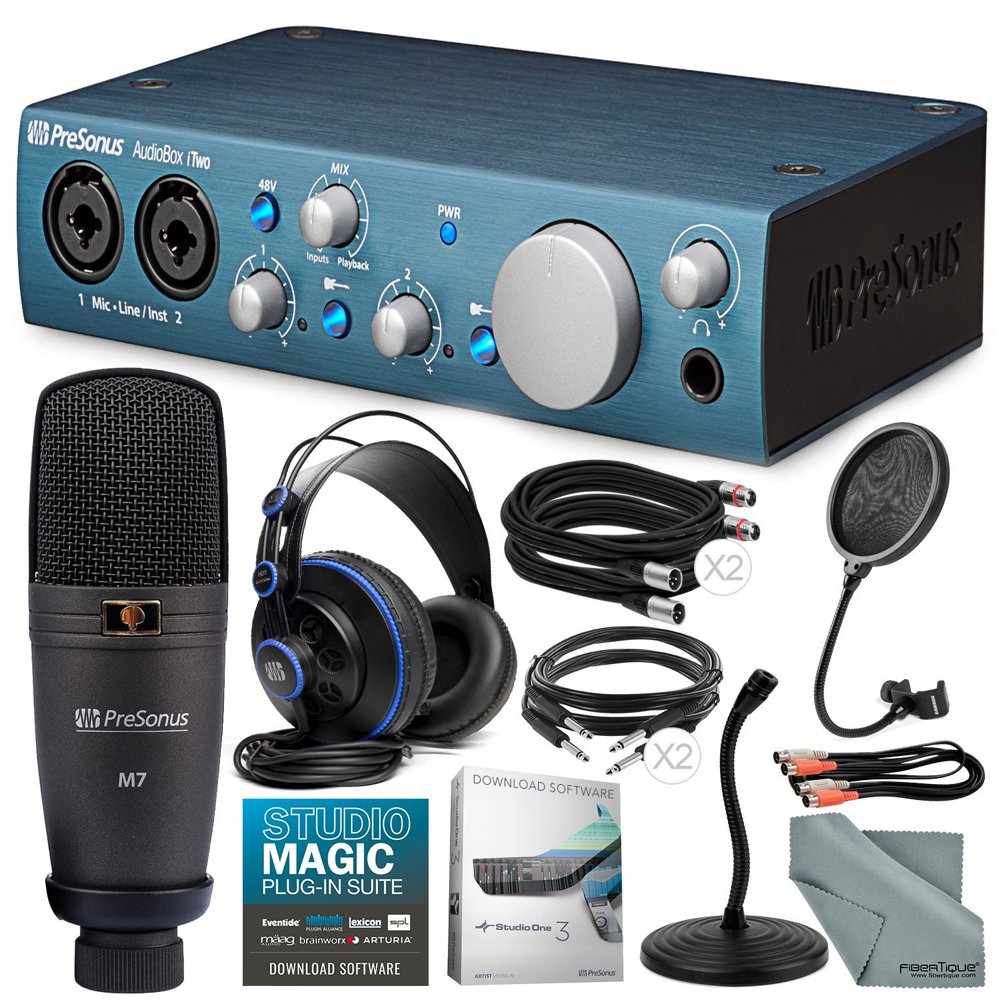 PreSonus Audiobox iTwo Studio USB/iPad hardware/software Recording Kit
