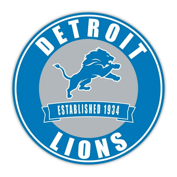 Detroit Lions 24" Circle with Banner