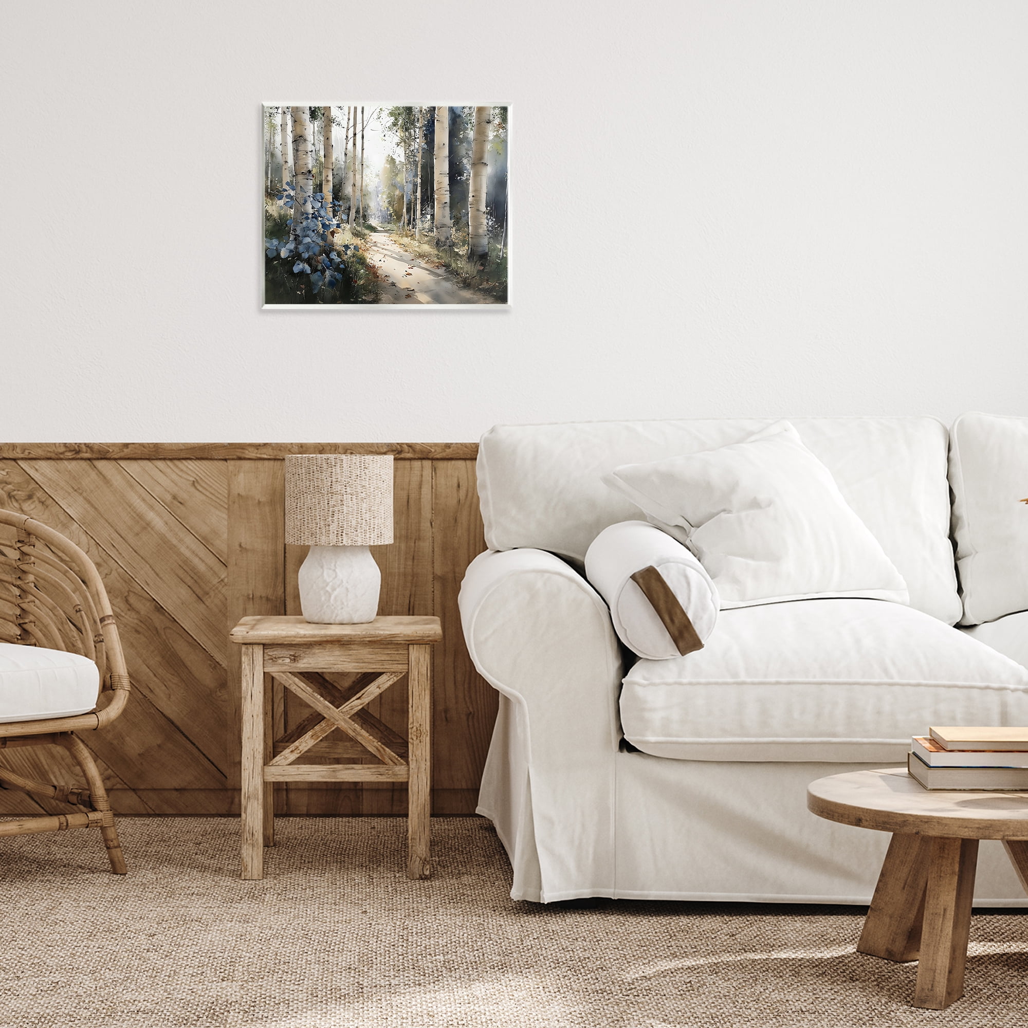Stupell Industries Blue Birch Sunlit Forest Wall Plaque Art, design by Franklyn Gregory