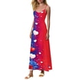 thumbnail image 5 of Womens Sleeveless Spaghetti Straps Maxi Dress Stars Stripes 4th of July Patriotic Sundress Summer Dresses, 5 of 6