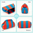 thumbnail image 5 of WANDF Clutch Purse for Women,Woven Dumpling Bag for Ladies,Knit Evening Bags Handbags (Blue Orange Striped), 5 of 8