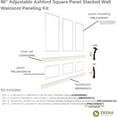thumbnail image 2 of Ekena millwork 94 1/2"L (Adjustable 94 1/2"H to 120"H) Ashford Square Panel Stacked Wall Wainscot Paneling Kit, 2 of 10