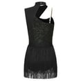 thumbnail image 2 of CHICTRY Womens Sleeveless Latin Dance Leotard Sequins Bodice Tassels Dance Dress Jazz Cha-cha Dancewear Black S, 2 of 7