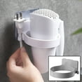 thumbnail image 5 of Hair Dryer Holder Wall-mounted Hairdryer Rack Free Punching Space-saving Hair Dryer Organizer for Bathroom, Grey, 5 of 7
