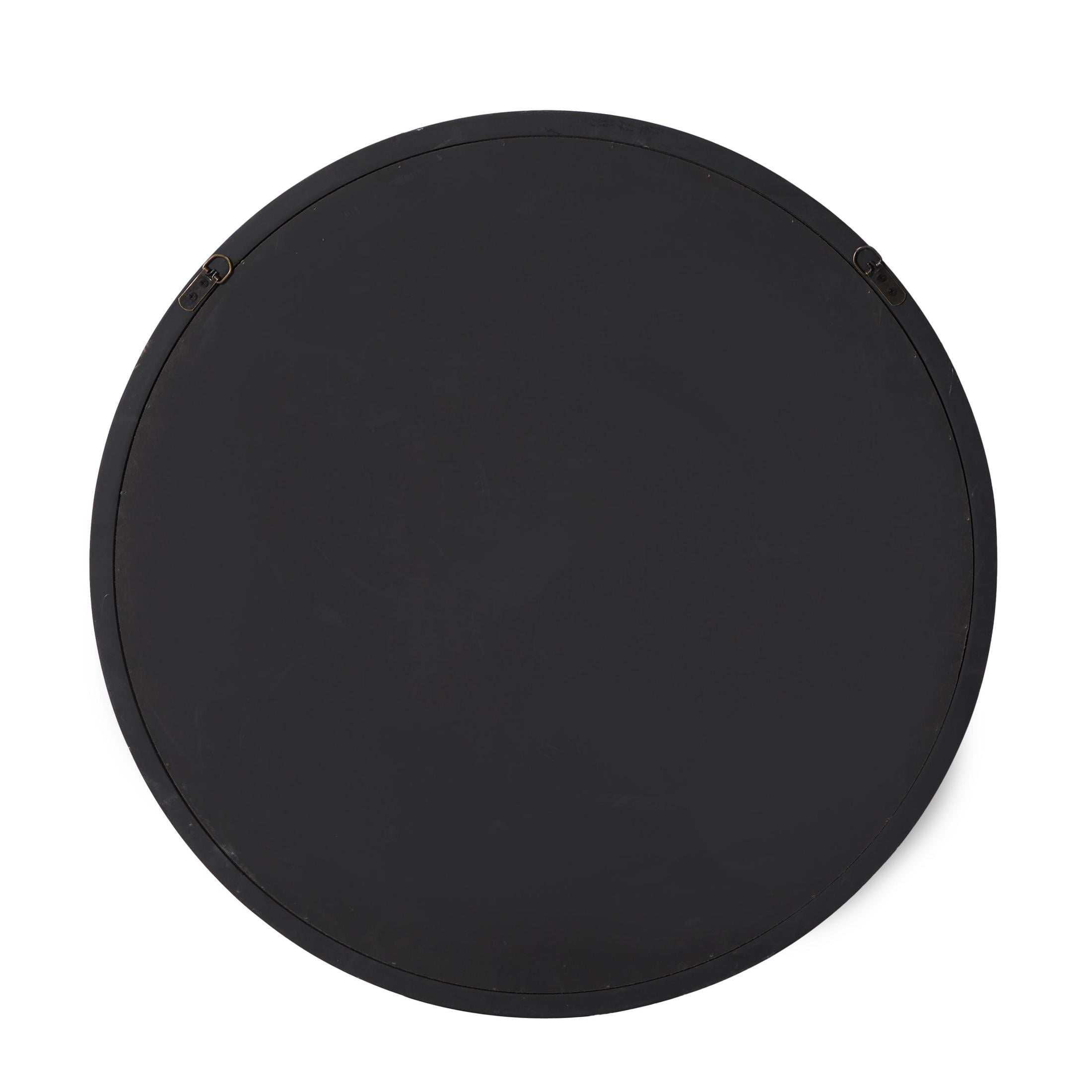 DecMode 32" x 32" Black Wall Mirror