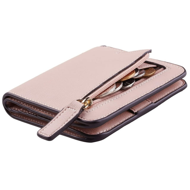 Cartera Toughergun compacta de piel con bloqueo RFID para mujer