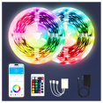 thumbnail image 1 of Tira de luces LED PHOPOLLO Bluetooth 100 pies (2 x 50 pies) RGB, 1 of 7