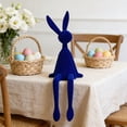 thumbnail image 5 of Taotanxi Easter Flocked Bunny Goth FigurineTie 11 in Easterween Rabbit Tabletop Decorations for Easter Centerpieces Easterween Ornament Spring Home Party Mantel Decor(Blue), 5 of 6