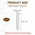 thumbnail image 2 of Uxcell 60Pcs Silicone End Caps, 1/16"(1.6mm) ID Round Rubber Screw Thread Protector Hook Protector, Flexible Rubble Bolt Covers for Bolt Metal Tube Rod Screw (1" Height White), 2 of 7