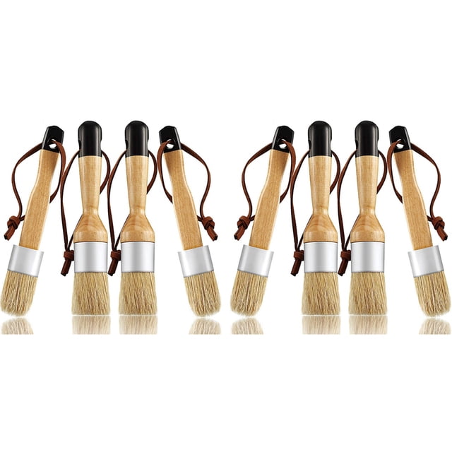 Los Pinceles de Tiza Y Incluyen Un Pincel de Tiza Plano Y Redondo con Cerdas, Pinceles de Usos Múltiples (8 Piezas)