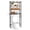 Ebony Black, variant on VASAGLE Over the Toilet Storage, Over Toilet Bathroom Organizer with Adjustable Shelves and Basket, Hair Dryer Holder, 3 Hooks,Rustic Brown