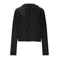thumbnail image 6 of Meichang Women's Blazers for Work Professional Cropped Blazer Long Sleeve One Button Open Front Cardigan Solid Suit Work Office Lightweight Jacket, 6 of 10