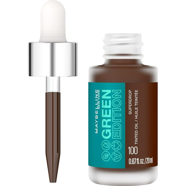 Base de aceite teñida Superdrop de Makeup Maybelline Green Edition