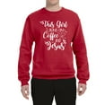 thumbnail image 2 of Wild Bobby This Girl Runs On Coffee And Jesus Inspirational/Christian Unisex Crewneck Graphic Sweatshirt, Red, 3X-Large, 2 of 5