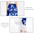 thumbnail image 2 of Flag of Israel Stunning Summer Chiffon Beach Dress for Women, for the Beach, 2 of 6