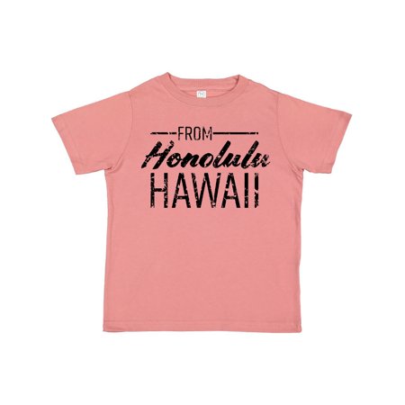 

Inktastic From Honolulu Hawaii in Black Distressed Text Gift Toddler Boy or Toddler Girl T-Shirt