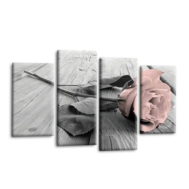 4pcs Pink Grey White Love Rose Fl Canvas Wall Art Picture Print Home Office Com - Pink Grey And White Wall Art 4pcs Pink Grey White Love Rose Fl Canvas Wall Art Picture Print Home Office Com - Pink Grey And White Wall Art