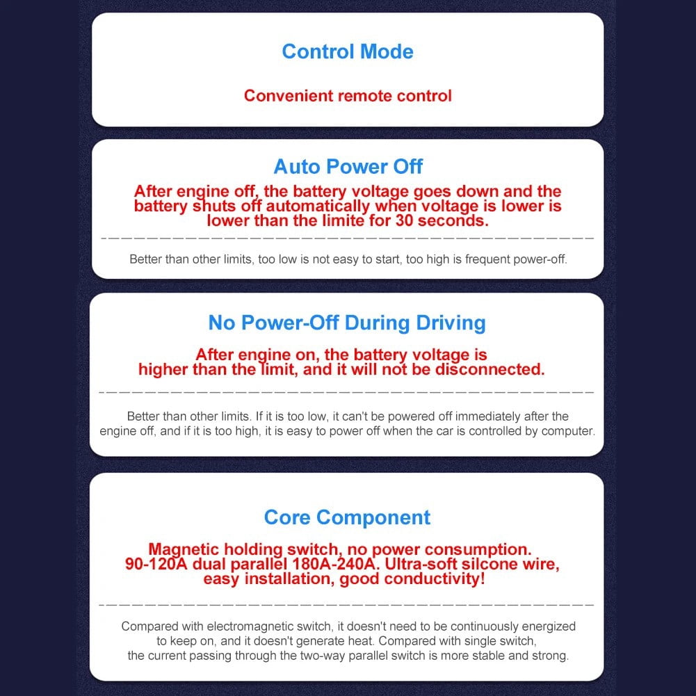 Car Wireless Remote Control Battery Disconnect Main Switch Cut Off Isolator