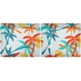 thumbnail image 3 of Coolnut Palm Tree Kitchen Curtains UV Protected Tier Curtains 2 Panels Kitchen Tiers Half Window Curtains for Guest Room Bathroom Laundry Room Basement, 24 x 27 Inch Home Decor, 3 of 7