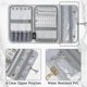 thumbnail image 5 of Travel Organizer For Women, Tangle Free Portable Leather Jewelry Storage Roll Bag Envelope, 5 of 5