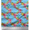 thumbnail image 1 of Soimoi Georgette Viscose Fabric Leaves & Floral Fabric Prints By Yard 42 Inch Wide, 1 of 3