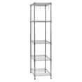 thumbnail image 3 of Muscle Rack 5 Tier Wire Shelving Unit with Hooks in Silver, 3 of 6