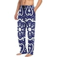 thumbnail image 5 of Blue Mexican Talavera Ghost Pajama Pants, Men's Lounge Pants Light with Drawstring and Pockets, Christmas New Year Birthday Father's Day Gifts, 5 of 7