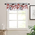 thumbnail image 7 of Snowman Snowflakes Kitchen Curtains and Valances Set, Christmas Striped Scarf Hat Winter Grey Rod Pocket Window Valance Window Curtain Panels for Living Room Bedroom Laundry, 27.5x36in, 3 Pieces, 7 of 7