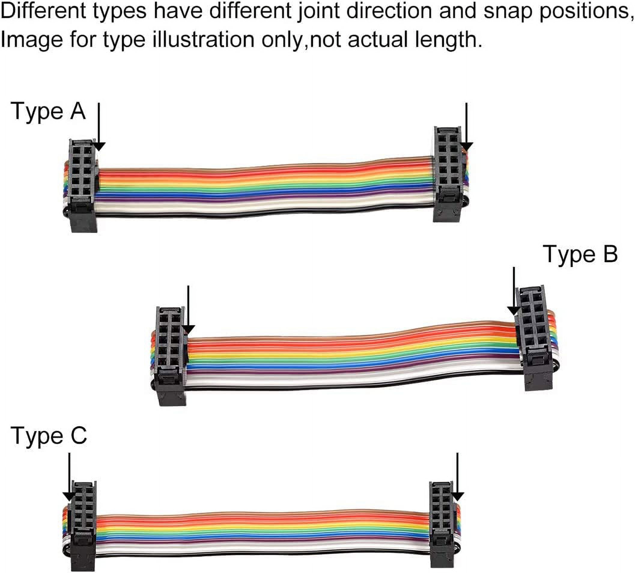  Hilitchi IDC Rainbow Color Flat Ribbon Cable-10 wire (15ft) :  Electronics